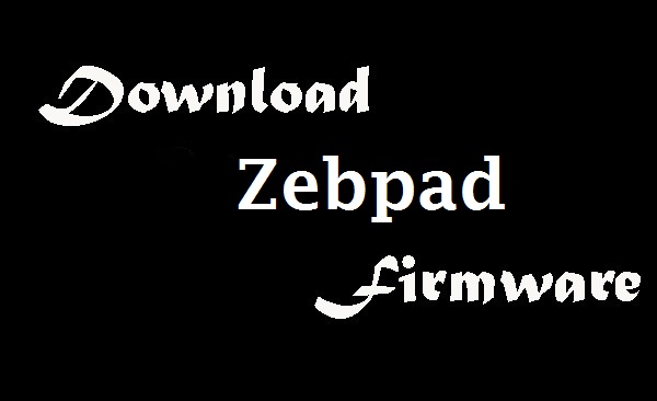 Zebpad Flash File