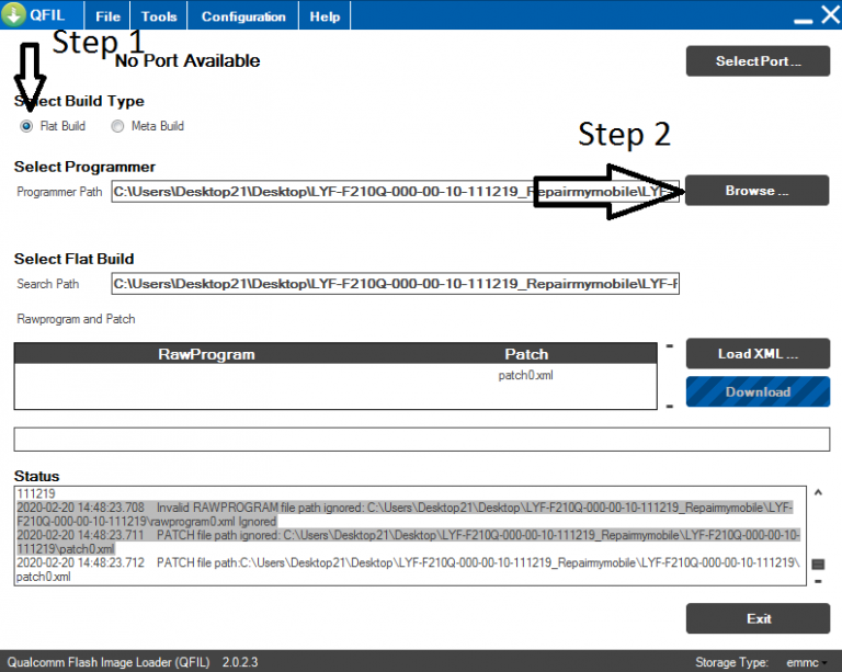 qualcomm qpst v.2.7 build 323